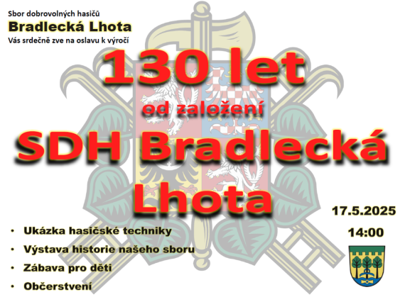 130 let od založení SDH Bradlecká Lhota